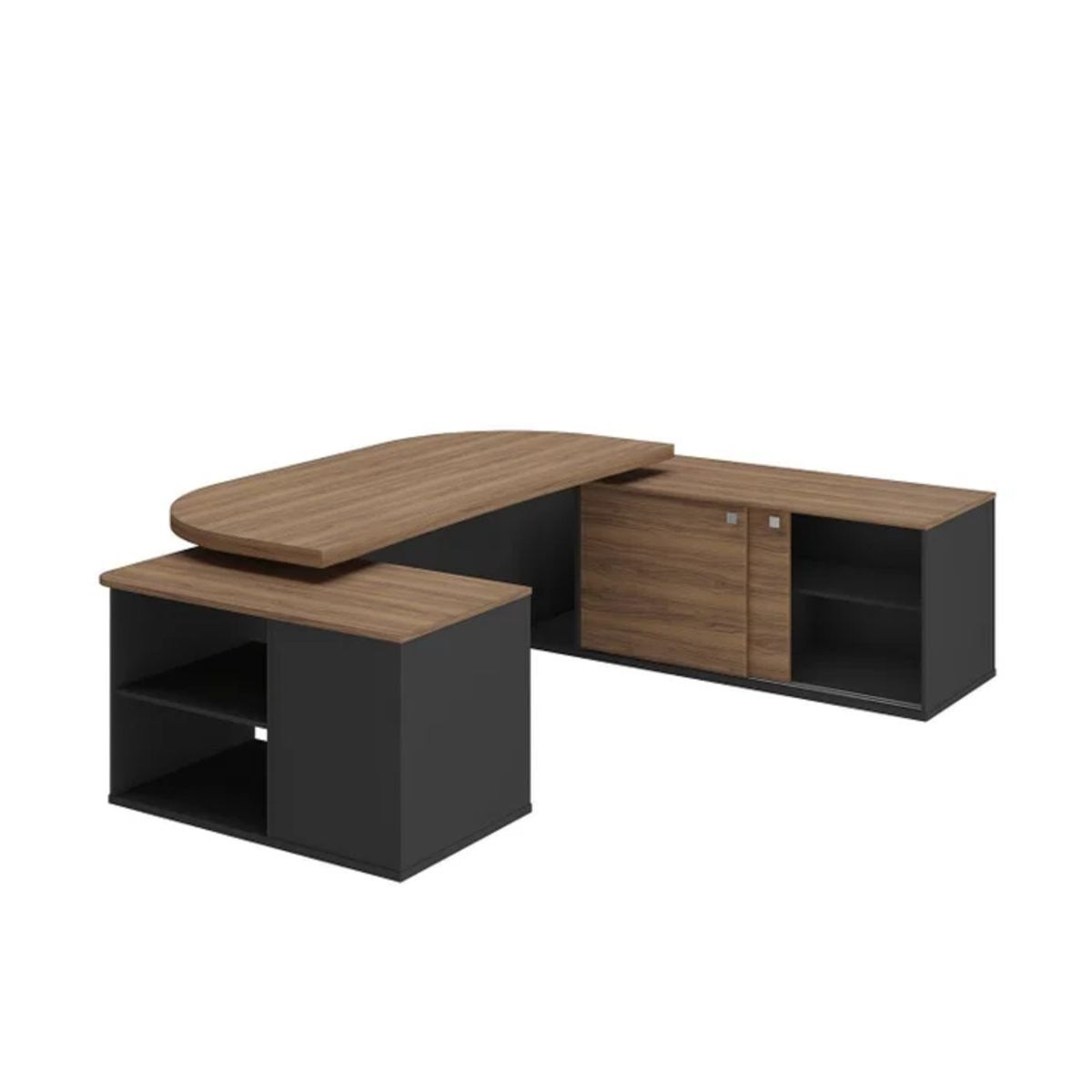 GENERICO - Escritorio Empresarial Lúmina Marrón y Negro R&R MUEBLES