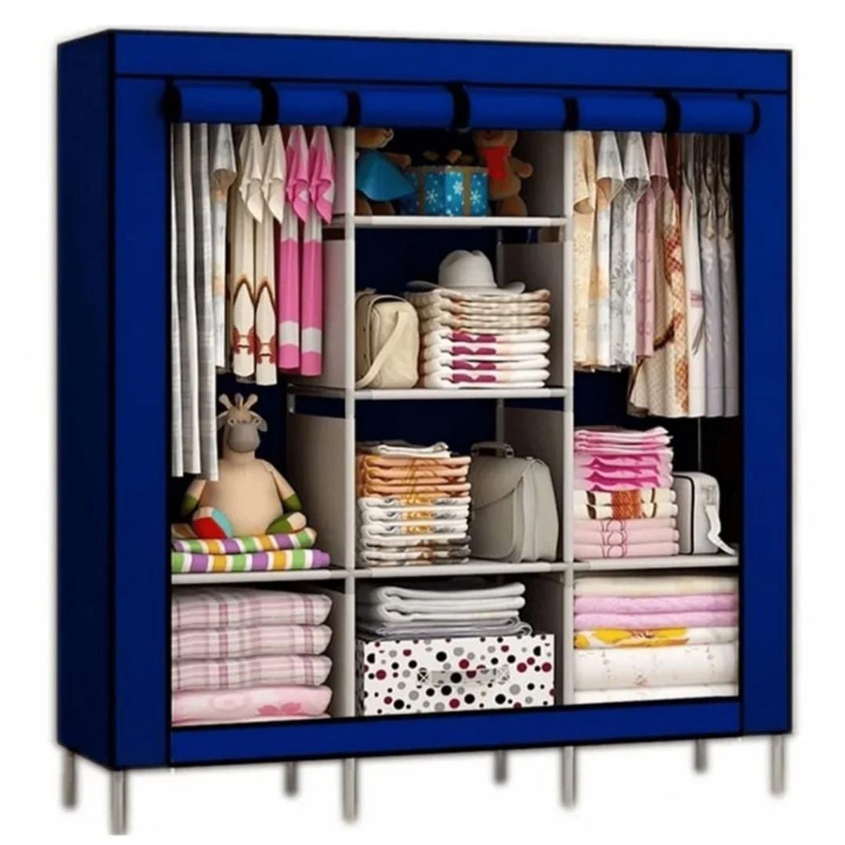 GENERICO - ROPERO ARMARIO DE 3 CUERPOS Y 2 COLGADORES ARMABLE COLOR VARIADO