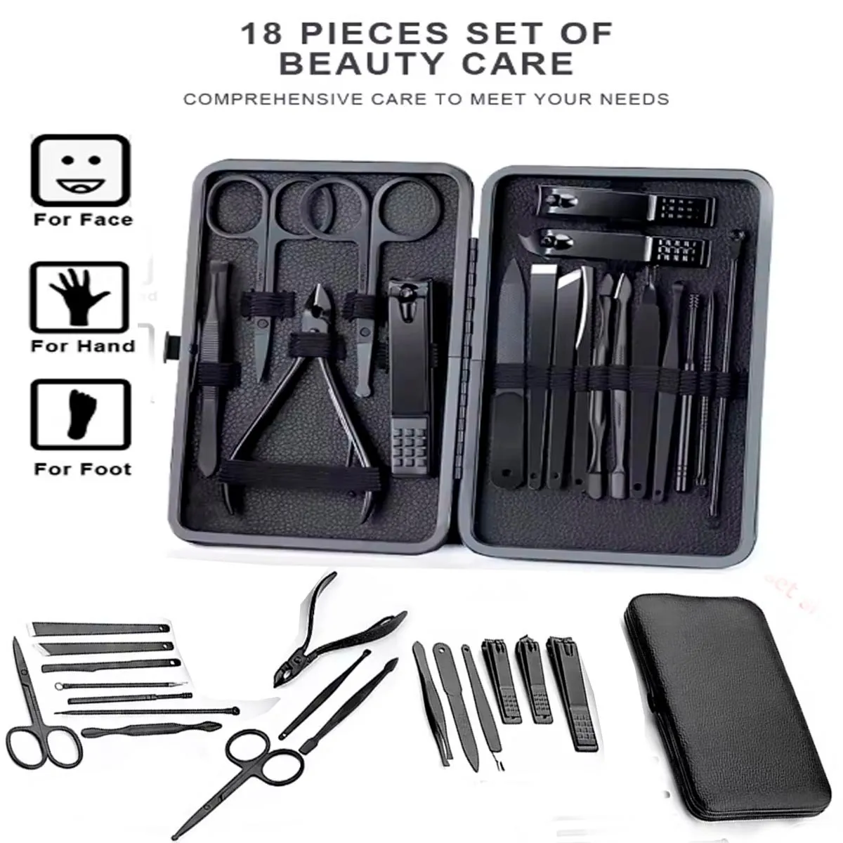 GENERICO - Kit  de manicura y pedicura 18 pza