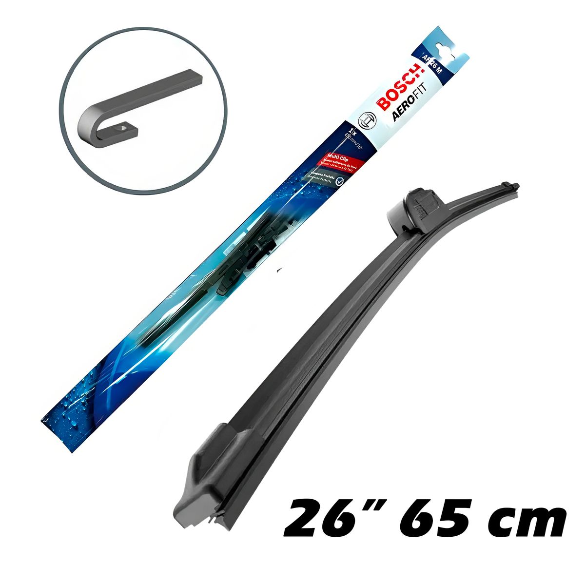 BOSCH - Limpiaparabrisas Bosch 26 650mm Aerofit Curvo Aerodinámico de Grafito