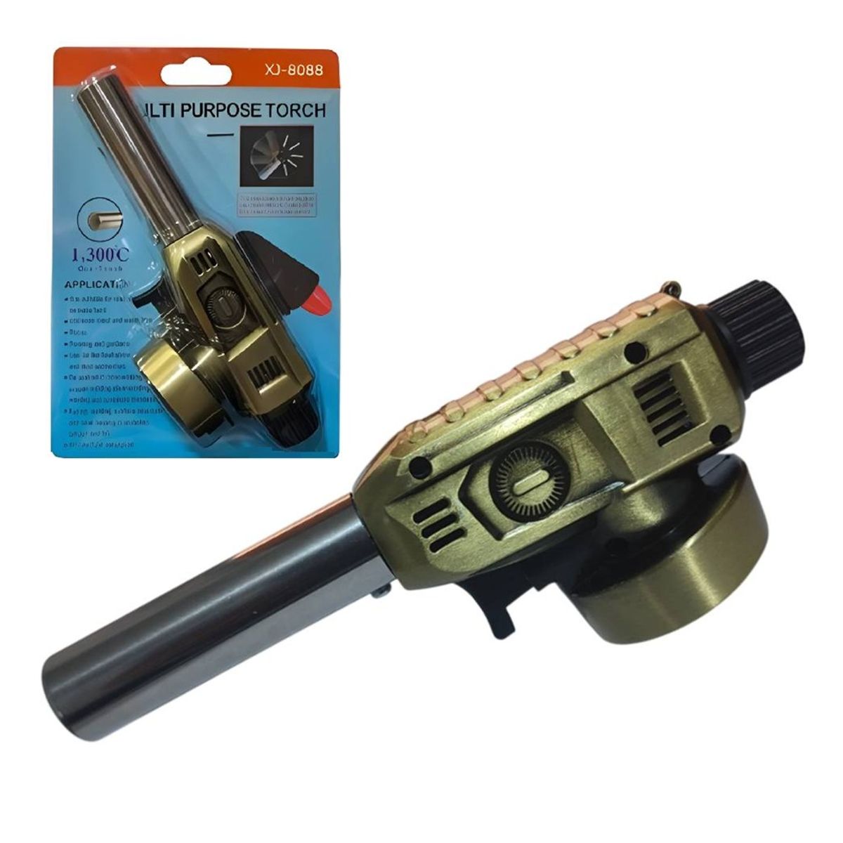 GENERICO - Soplete Cabezal Multiuso Metálico de Alta Calidad Para Gas Butano