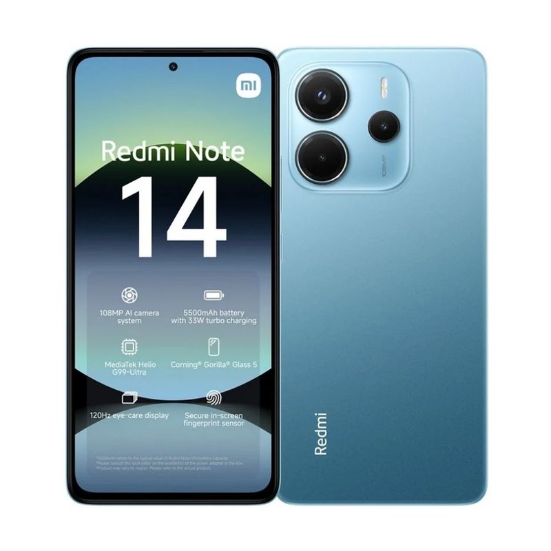 XIAOMI - XIAOMI REDMI NOTE 14 - 4G LTE - 8GB RAM 256GB ROM  BLUE