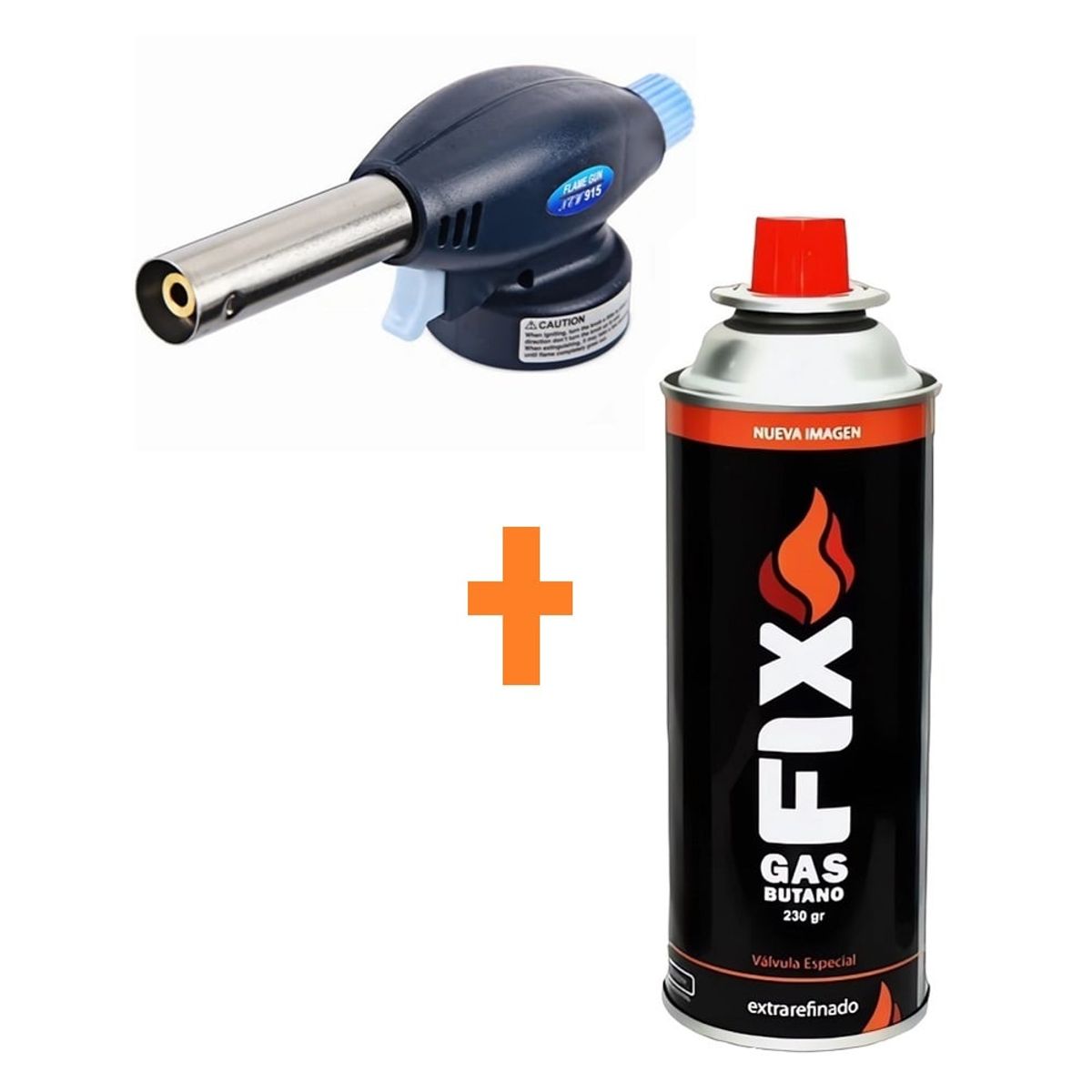 GENERICO - Cabezal Soplete Multiuso Con Adaptador Mas 1 Gas Butano