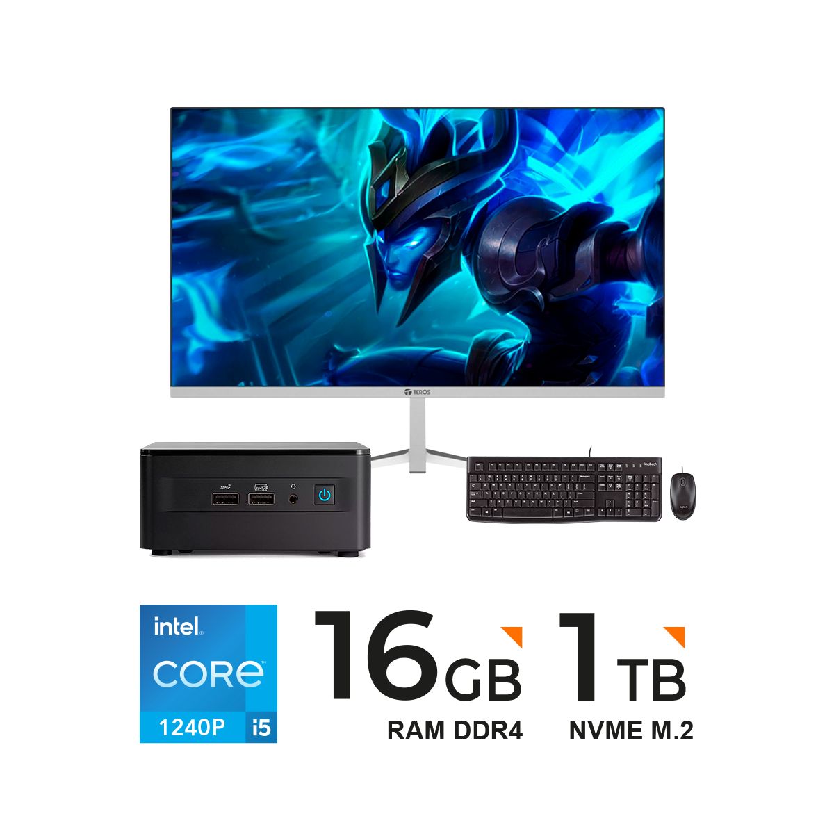 ASUS - PC Asus 12 Pro i5-1240P 12 Cores DDR4 16GB SSD 1TB Monitor 21.5" Kit 2 en 1