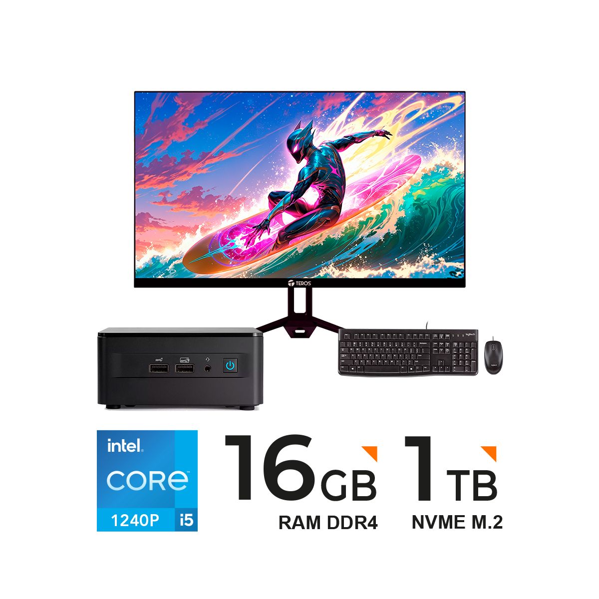 ASUS - PC Asus 12 Pro con Intel Core i5-1240P + 16GB RAM, SSD 1TB y Monitor FHD 23.8"