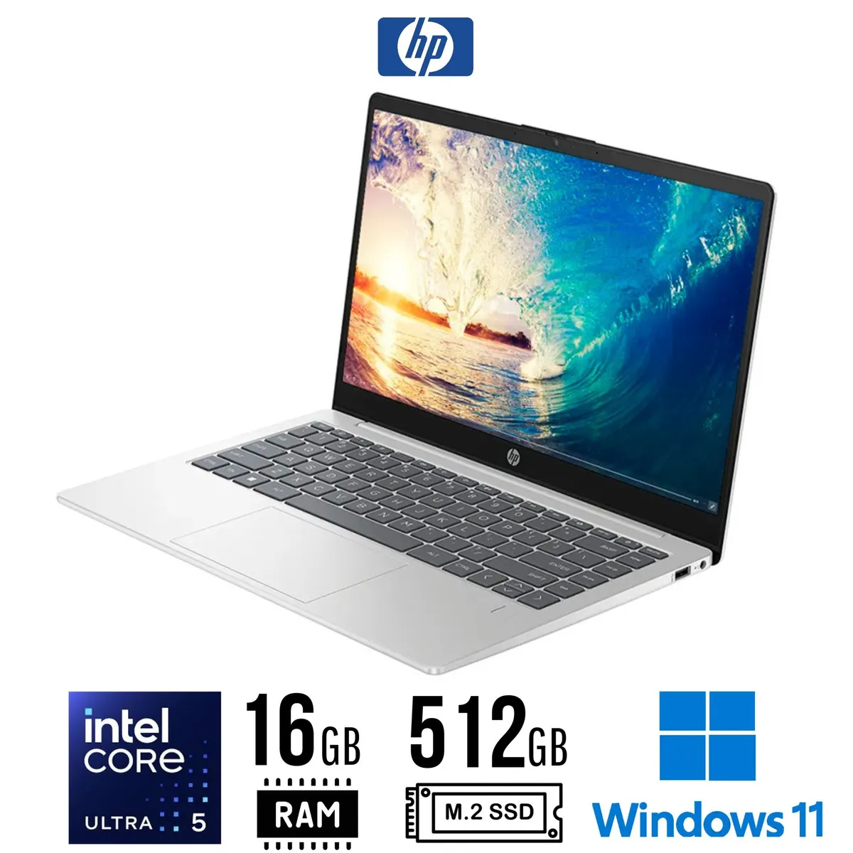 HP - LAPTOP HP 14-ep1001la, 14" FHD IPS, Core Ultra 5 125H hasta 4.5GHz, 16GB 512GB SSD W11