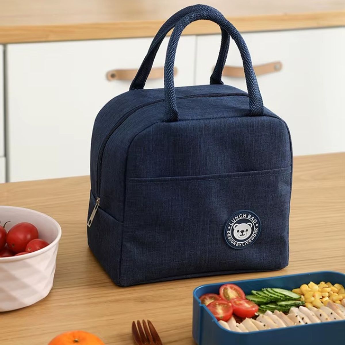 GENERICO - Lonchera Térmica de Alimentos y Bebidas Azul