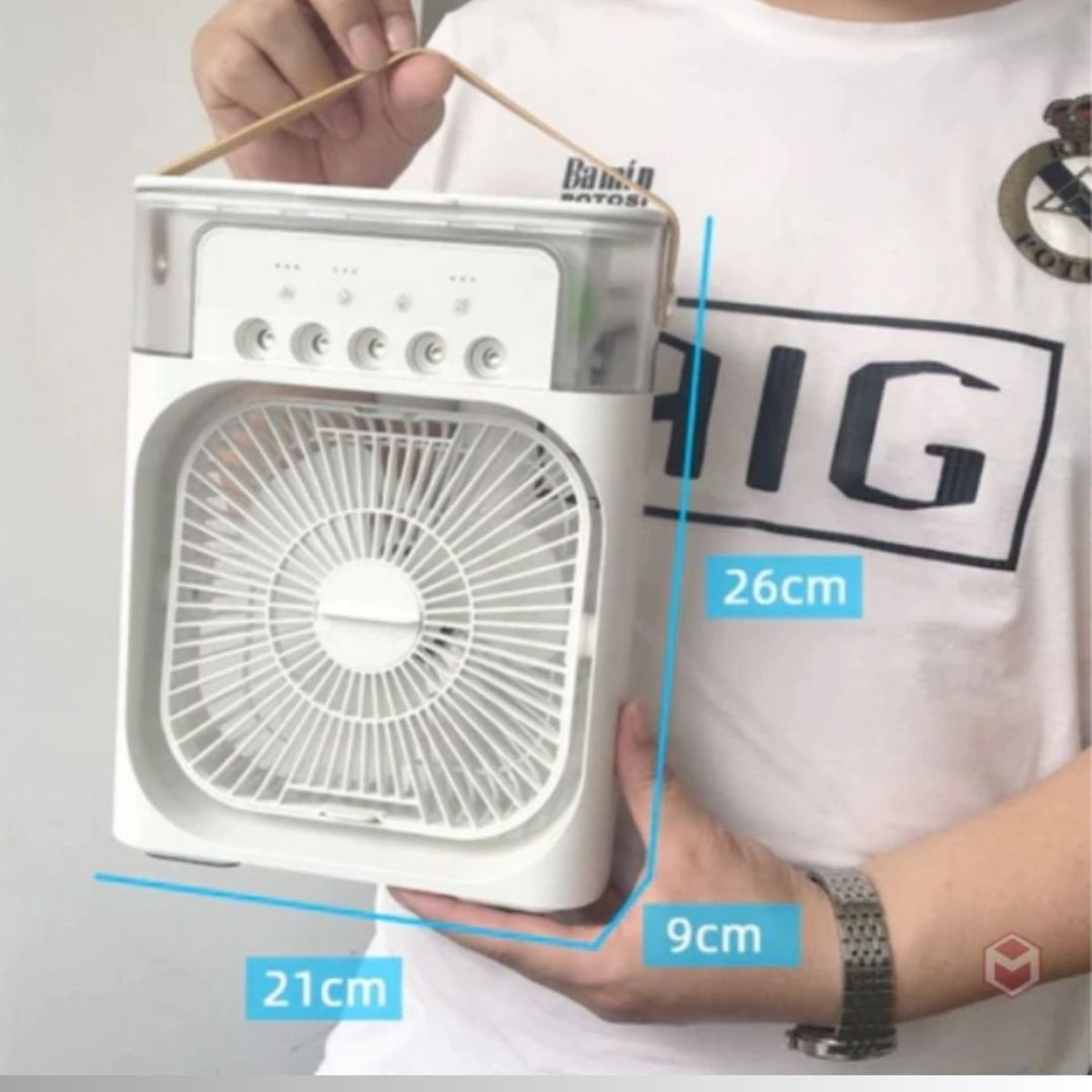 GENERICO - Ventilador Enfriador Humidificador Aire Led Difusor Aroma