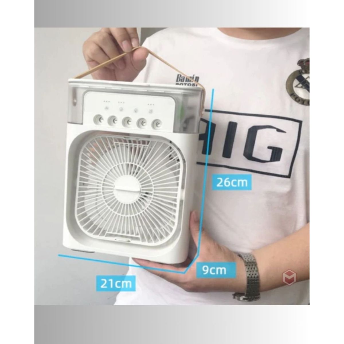 GENERICO - Ventilador Enfriador Humidificador Aire Led Difusor Aroma