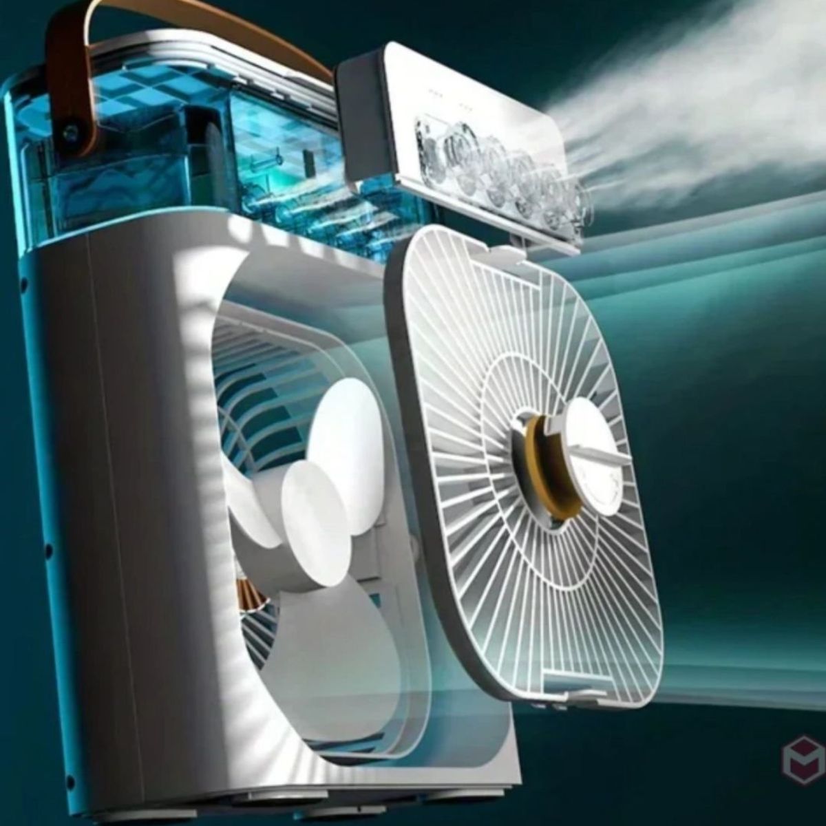 GENERICO - Ventilador Enfriador Humidificador Aire Led Difusor Aroma