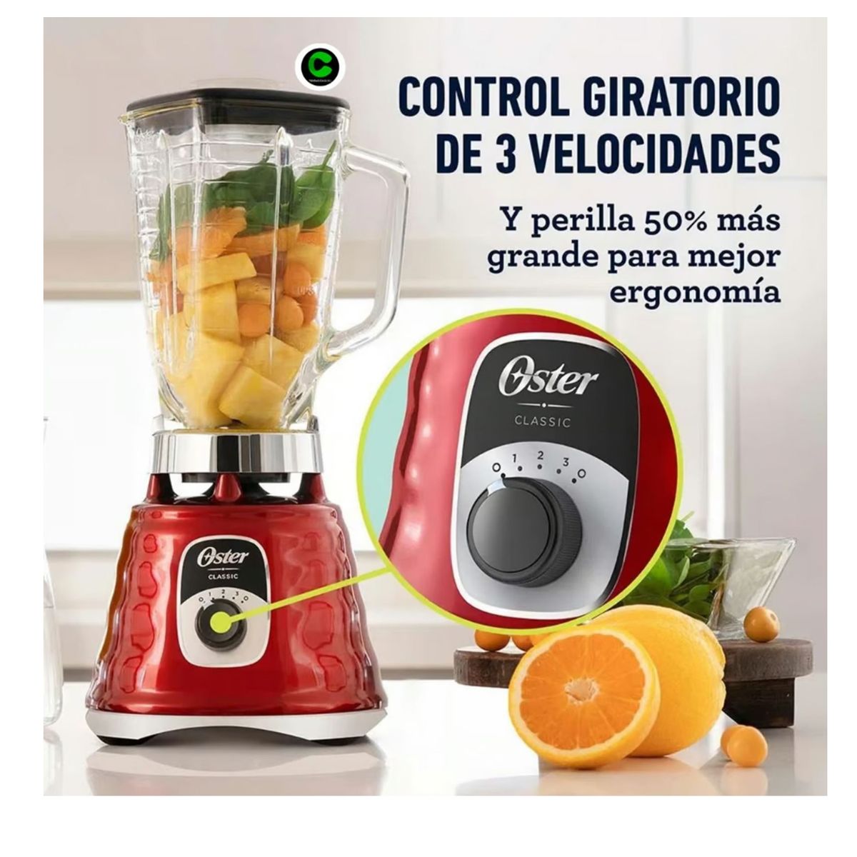 Licuadora Oster® 3 Velocidades BLST4126R053 - Color Roja, marca OSTER - Foto 2