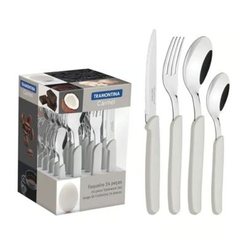 TRAMONTINA - Juego De Cubiertos X24 Carmel MBlanco - Tramontina