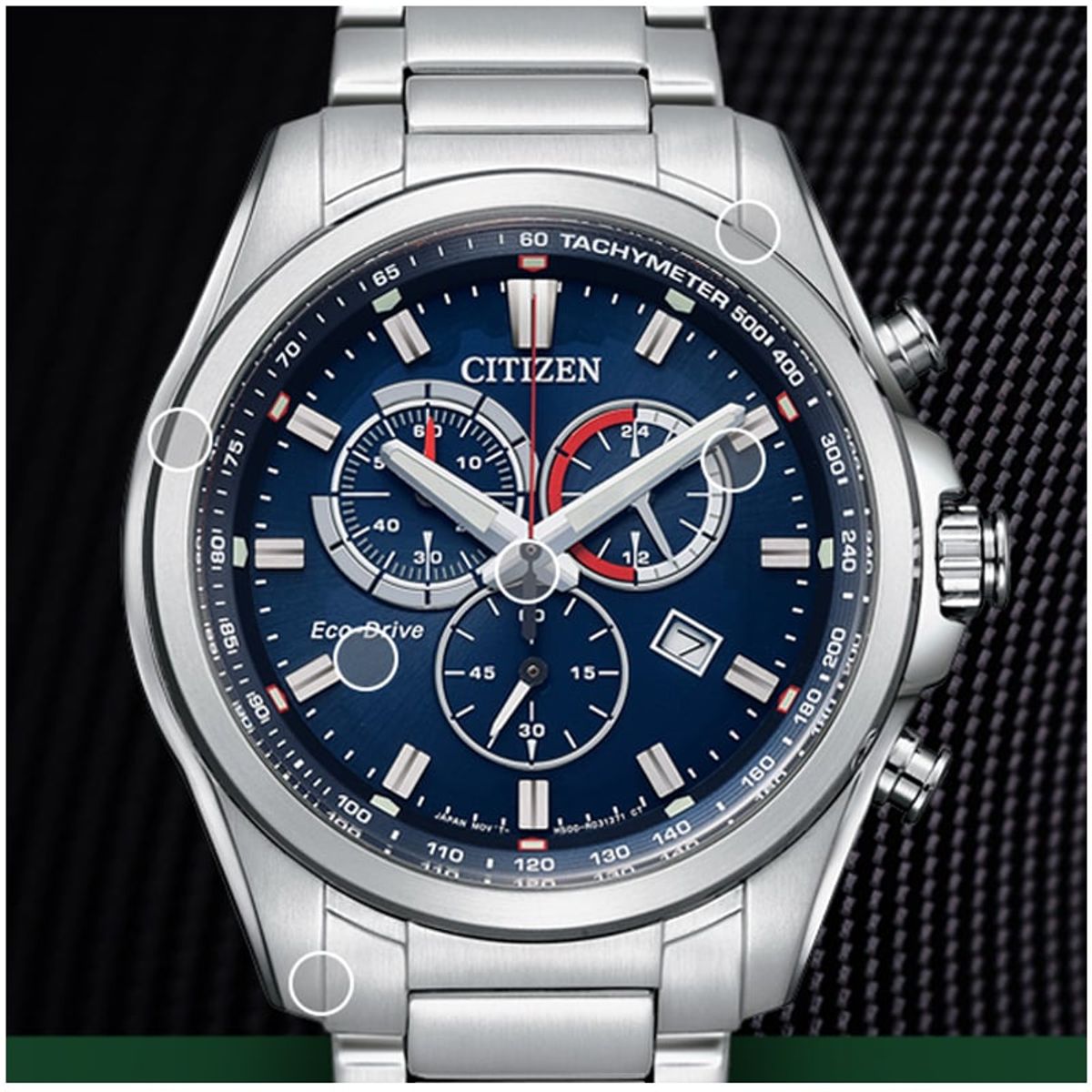CITIZEN - Citizen Reloj Hombre Cronografo Deportivo Eco-Drive AT2131-56L