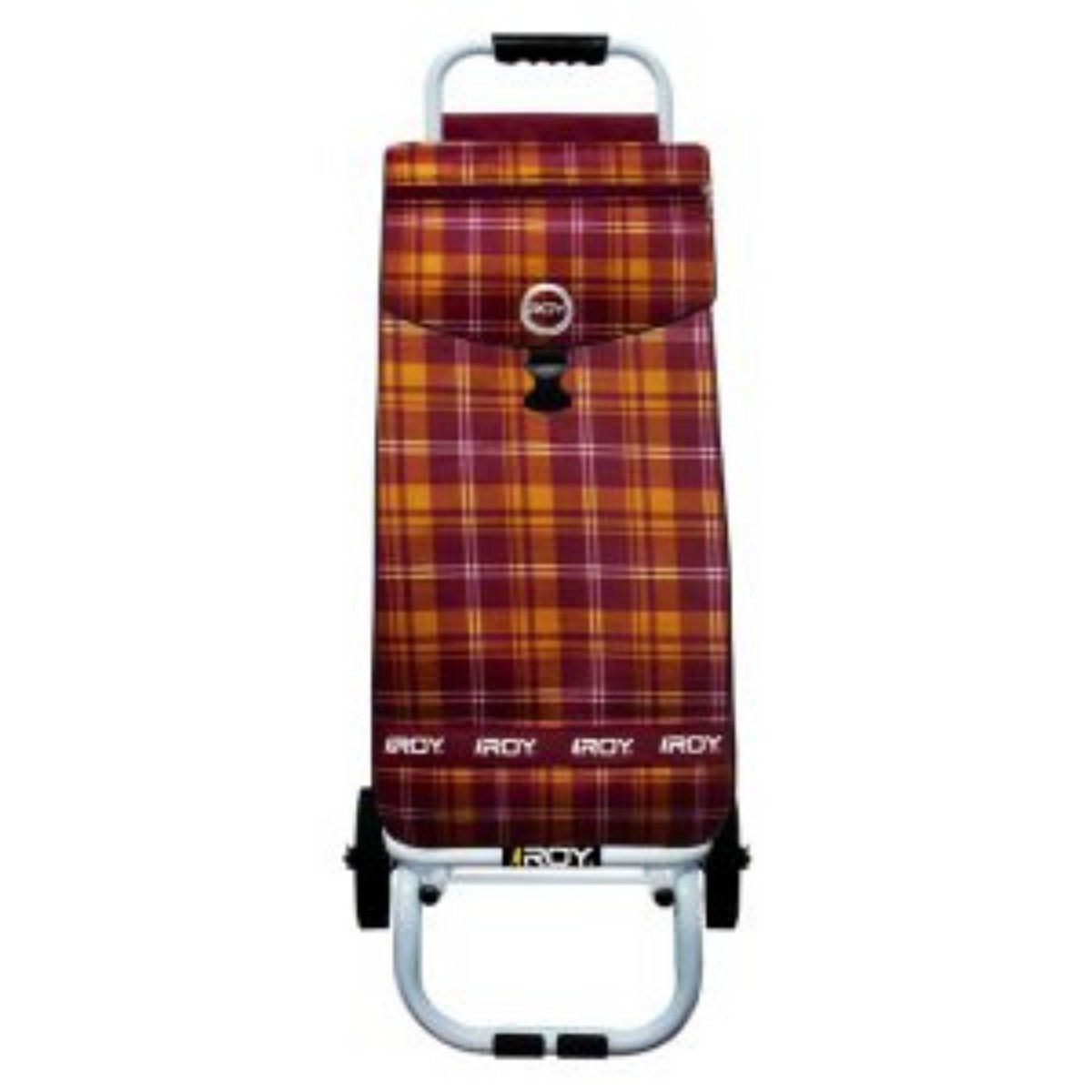 ROY - Carrito Señorita Full Estructura Fija Diseño Escocés Naranja