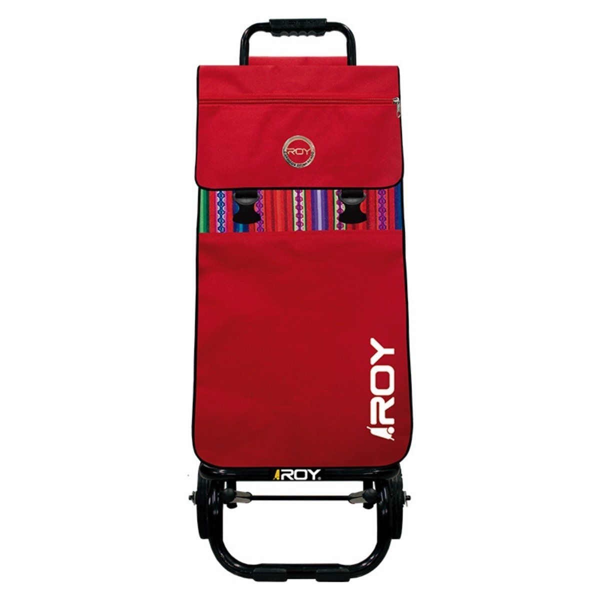 ROY - Carrito SuperMercado Estructura Plegable Diseño Rojo