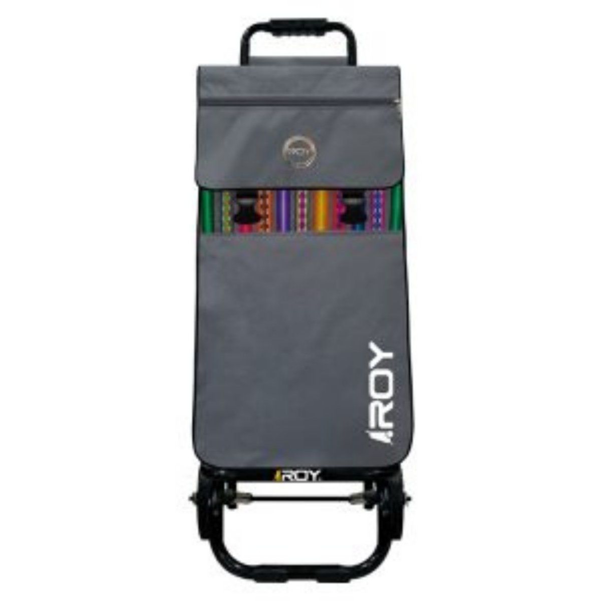 ROY - Carrito SuperMercado Estructura Plegable Diseño Plomo