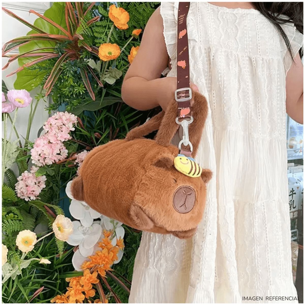 INSPIRA MARKET - Bolso cartera Capibara Panda Kawaii niños y niñas de felpa