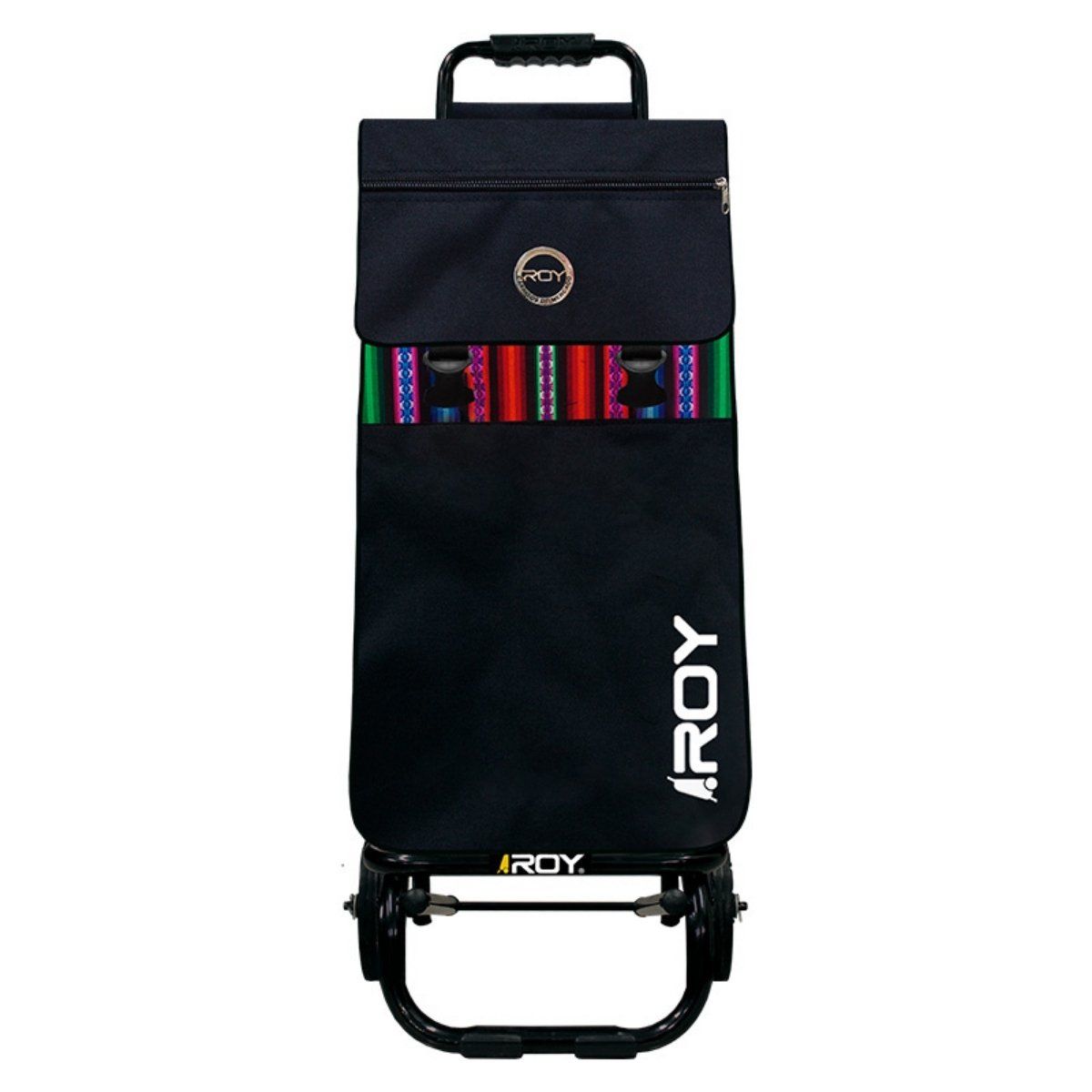 ROY - Carrito SuperMercado Estructura Plegable Diseño Negro