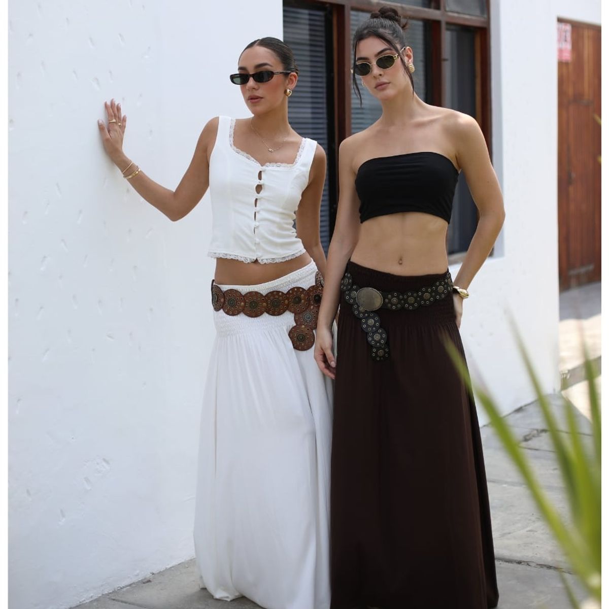 BETWEEN US - Falda Maxi Larga Challis