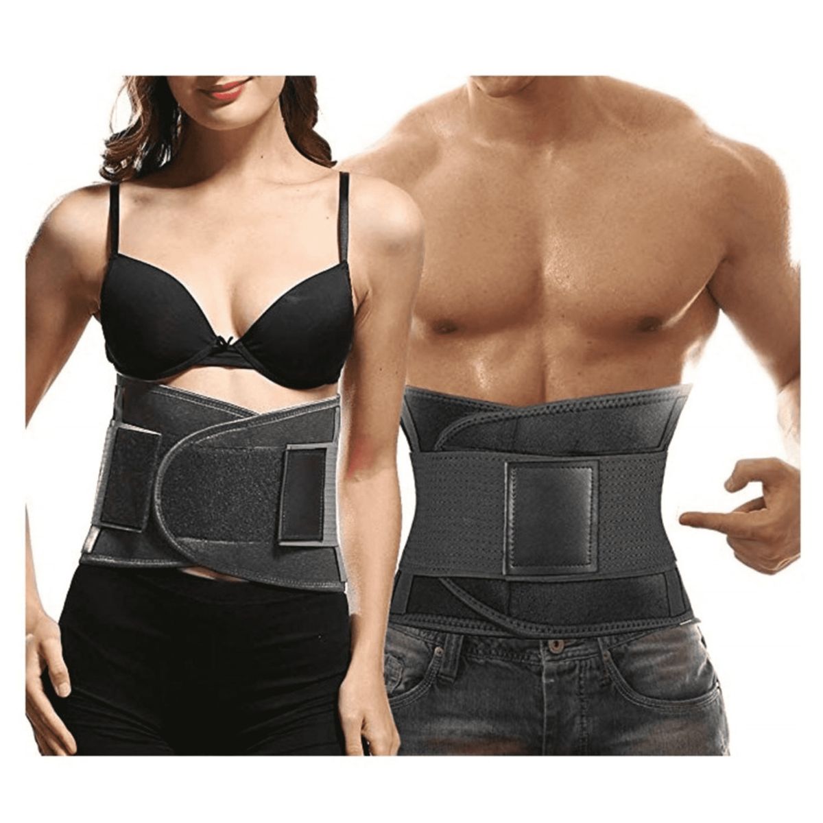 ALPHA GYM - Faja deportiva para soporte lumbar mejor postura y efecto térmico