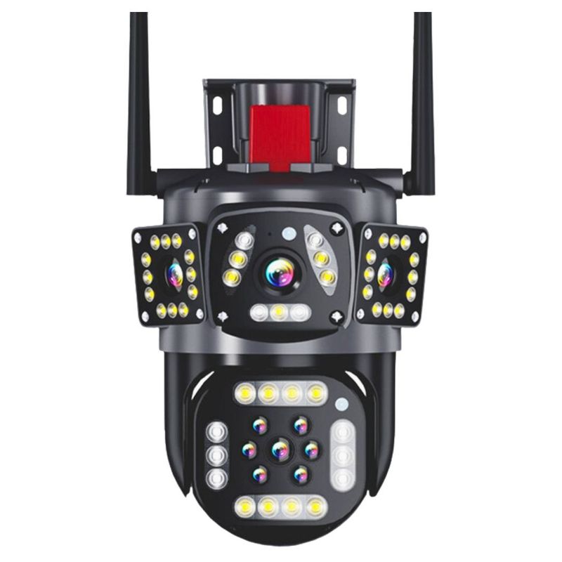 SEISA - Cámara de Seguridad Wifi Triple Lente SEISA Full HD 360º Zoom y Sirena IPC-SY10