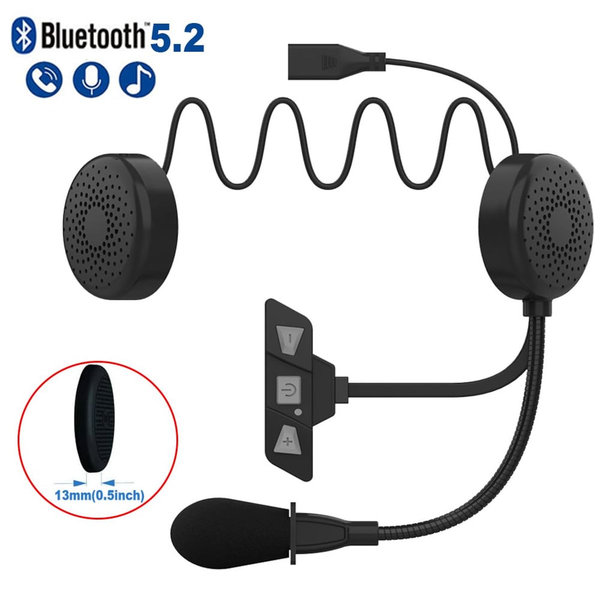 GENERICO - Auriculares inalámbricos para casco de SK-BB04 BLUETOOTH