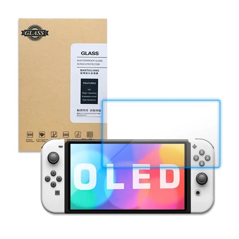 GENERICO - Protector de Pantalla Mica Vidrio Templado Nintendo Switch Oled