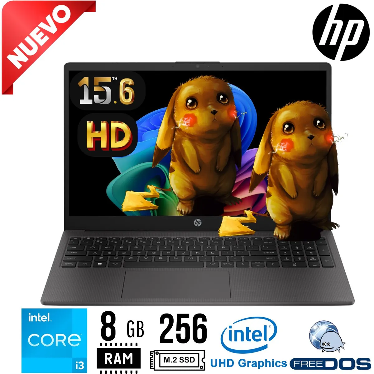 HP - Laptop HP 250 G10 Intel Core i3 N30515 RAM 8GB SSD 256GB 15.6"HD Free DOS