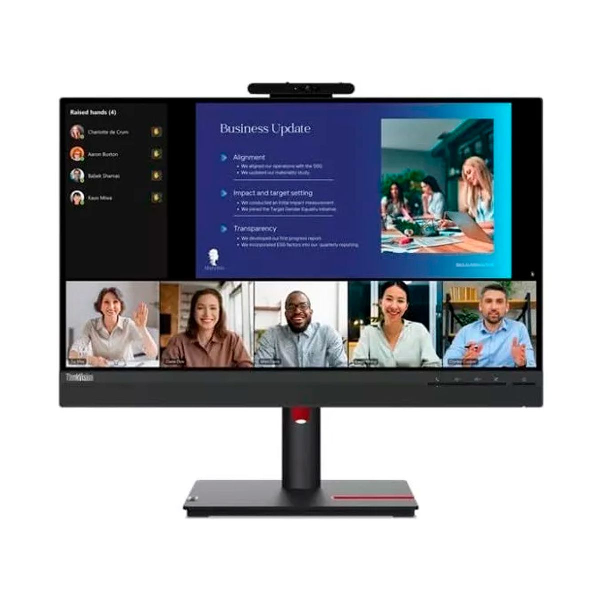 LENOVO - MONITOR LENOVO TV T24V-30 238 HDMI DP VGA USB CAMERA PN63D8MAR3LA