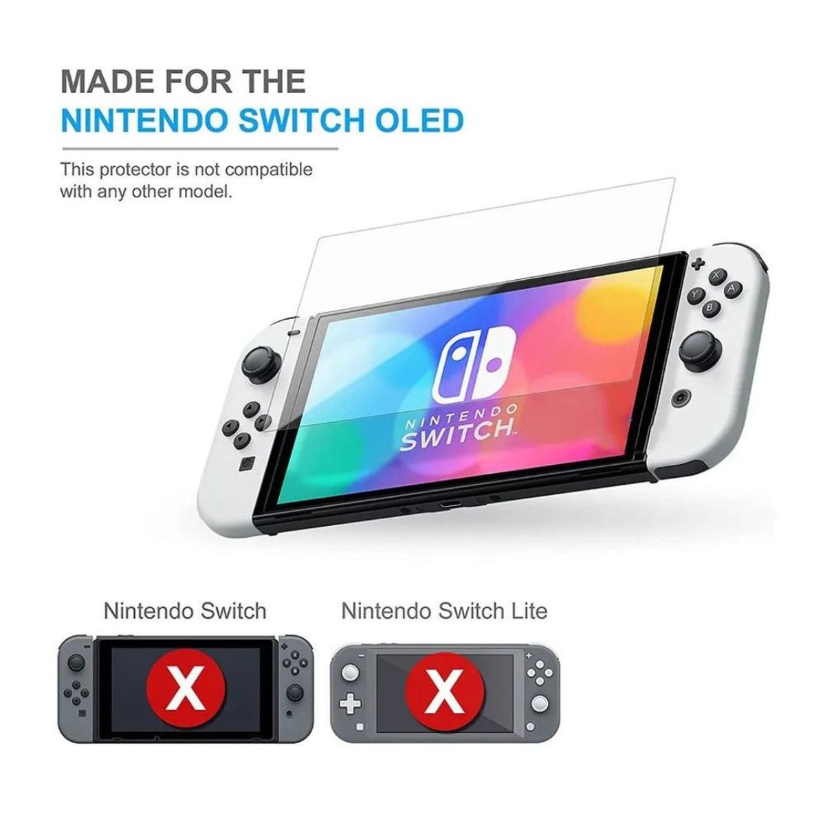 GENERICO - Protector de Pantalla Mica Vidrio Templado Nintendo Switch Oled X 2