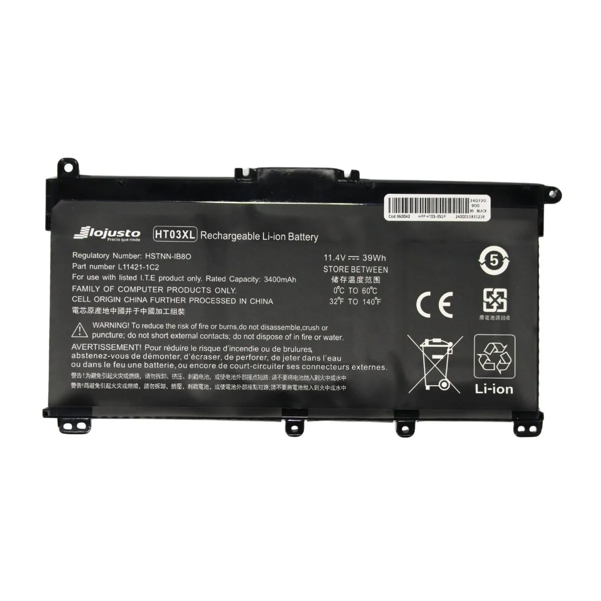 HP - Batería Para Laptop Hp 15-DA HT03XL