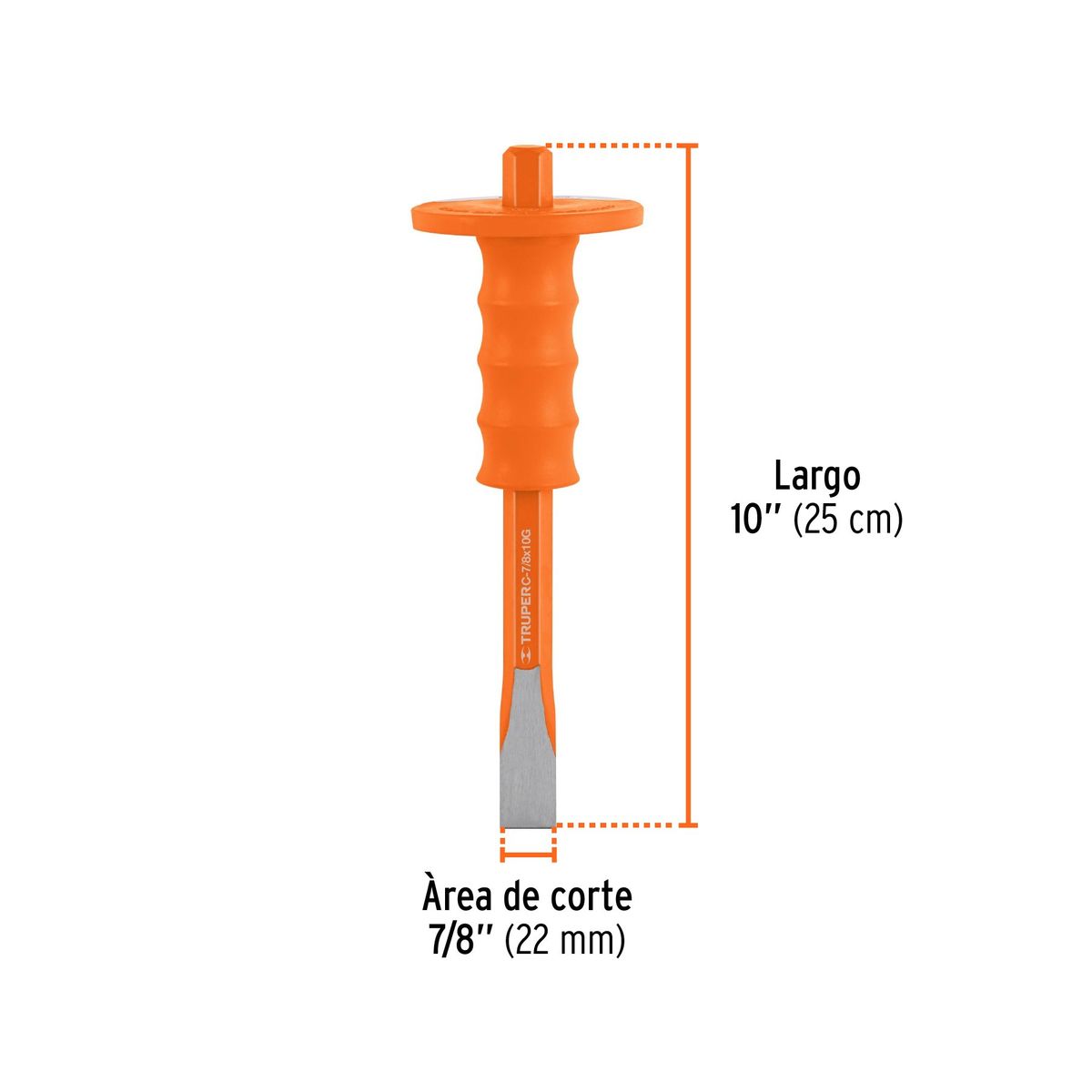 TRUPER - Cincel de corte frío 78 x 10 con grip Truper