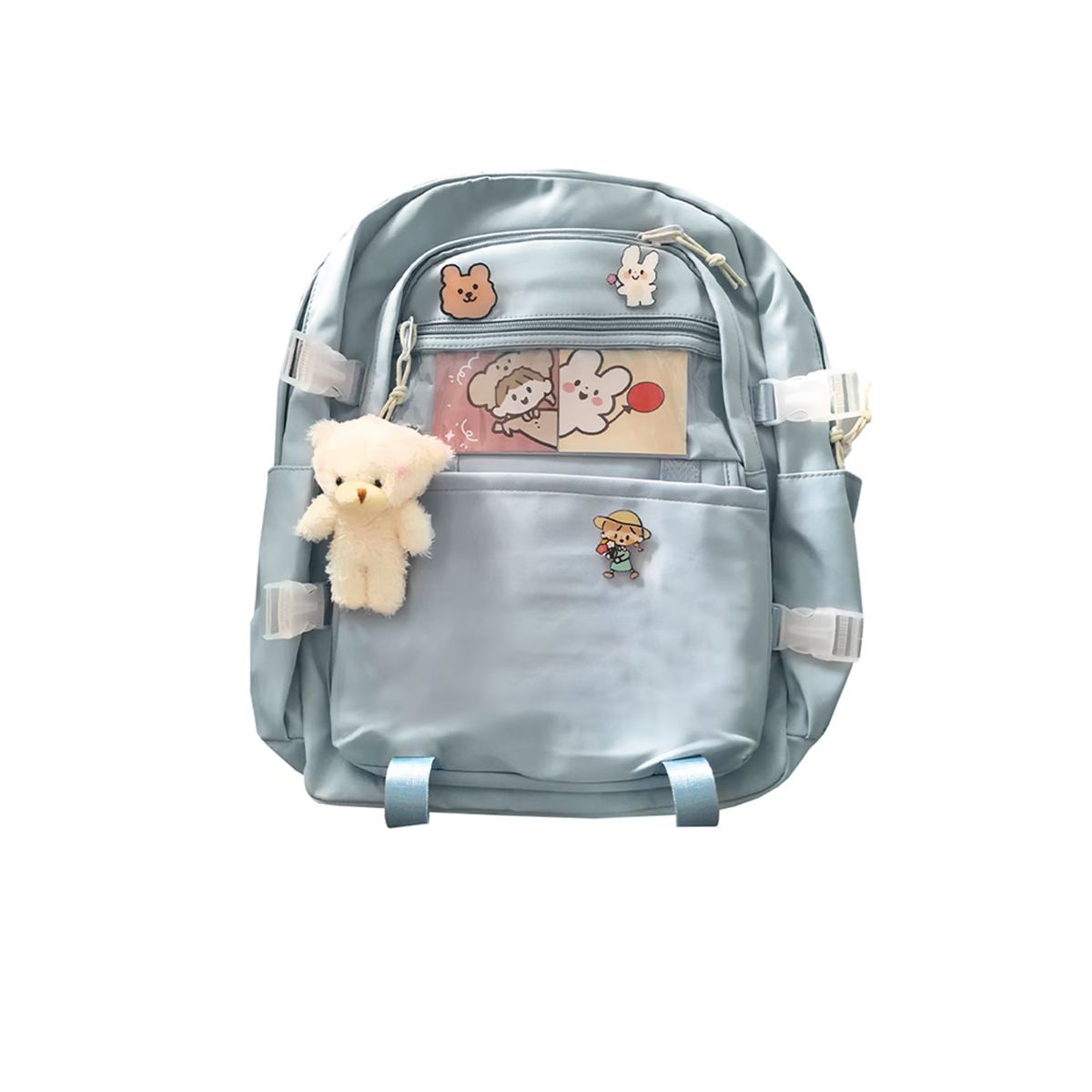 GENERICO - Mochila Coreana Vavabag Celeste