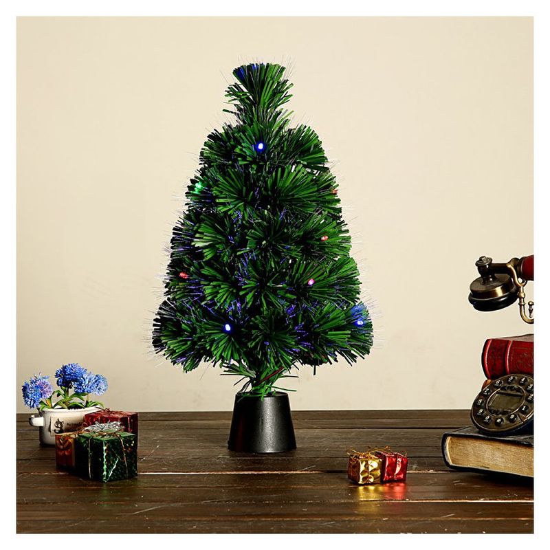 GENERICO - Arbolito led de ramas fibra optica de navidad con luz 30cm