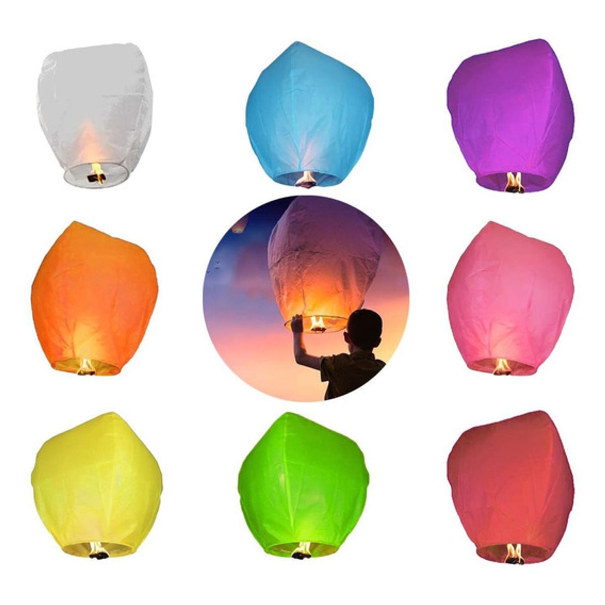 GENERICO - Globos de cantoya pack x 1 unidades