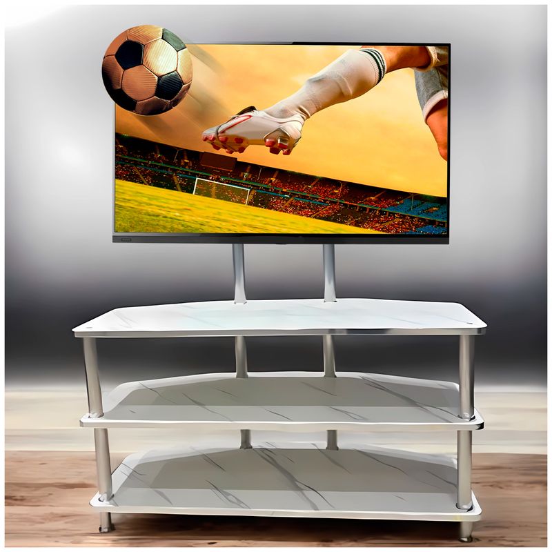 GENERICO - Mueble para televisor con rack incluido blanco