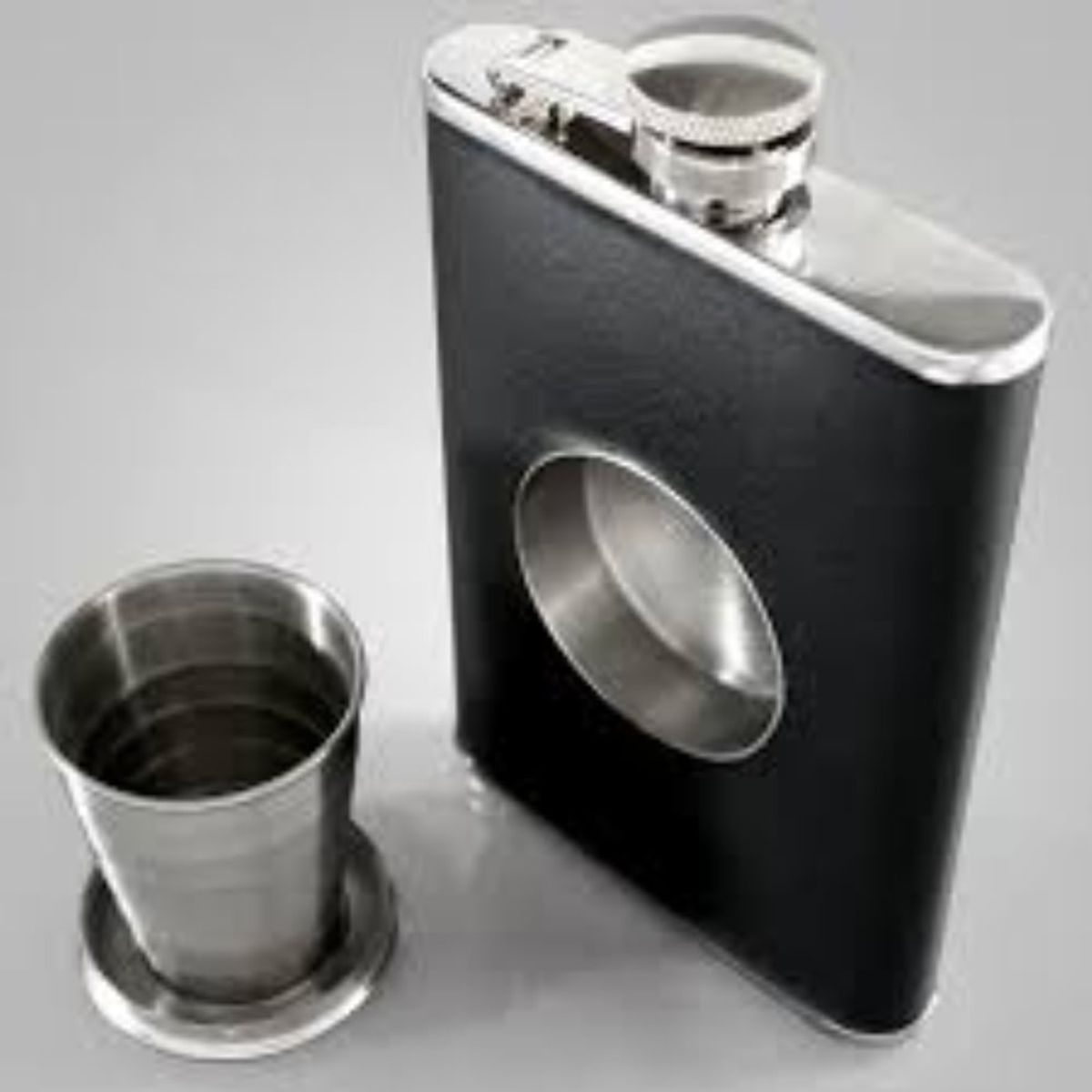 GENERICO - Licorera Bolsillo Wiskera 8 onzas vaso Acero Inoxidable