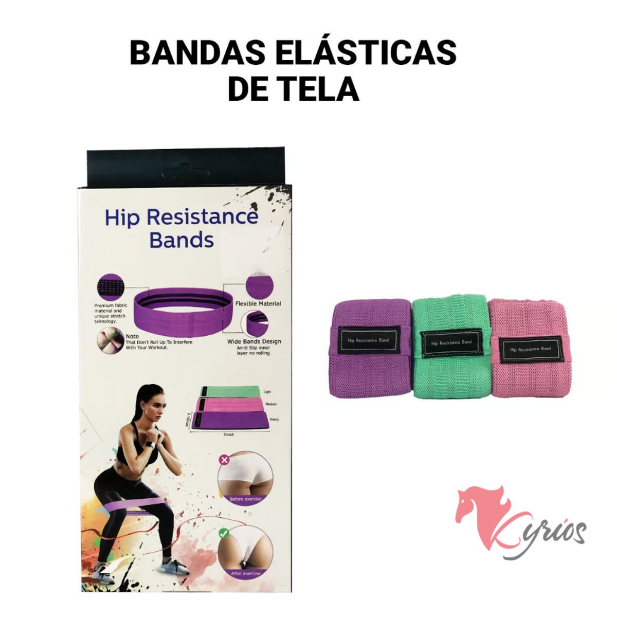 NO LOGO - Pack De 3 Bandas Elásticas