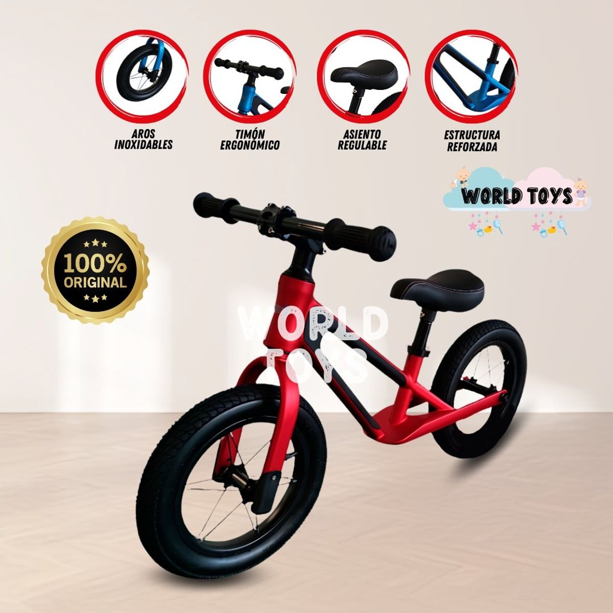 BABY - Bicicleta De Equilibrio «THALOS MT» Red