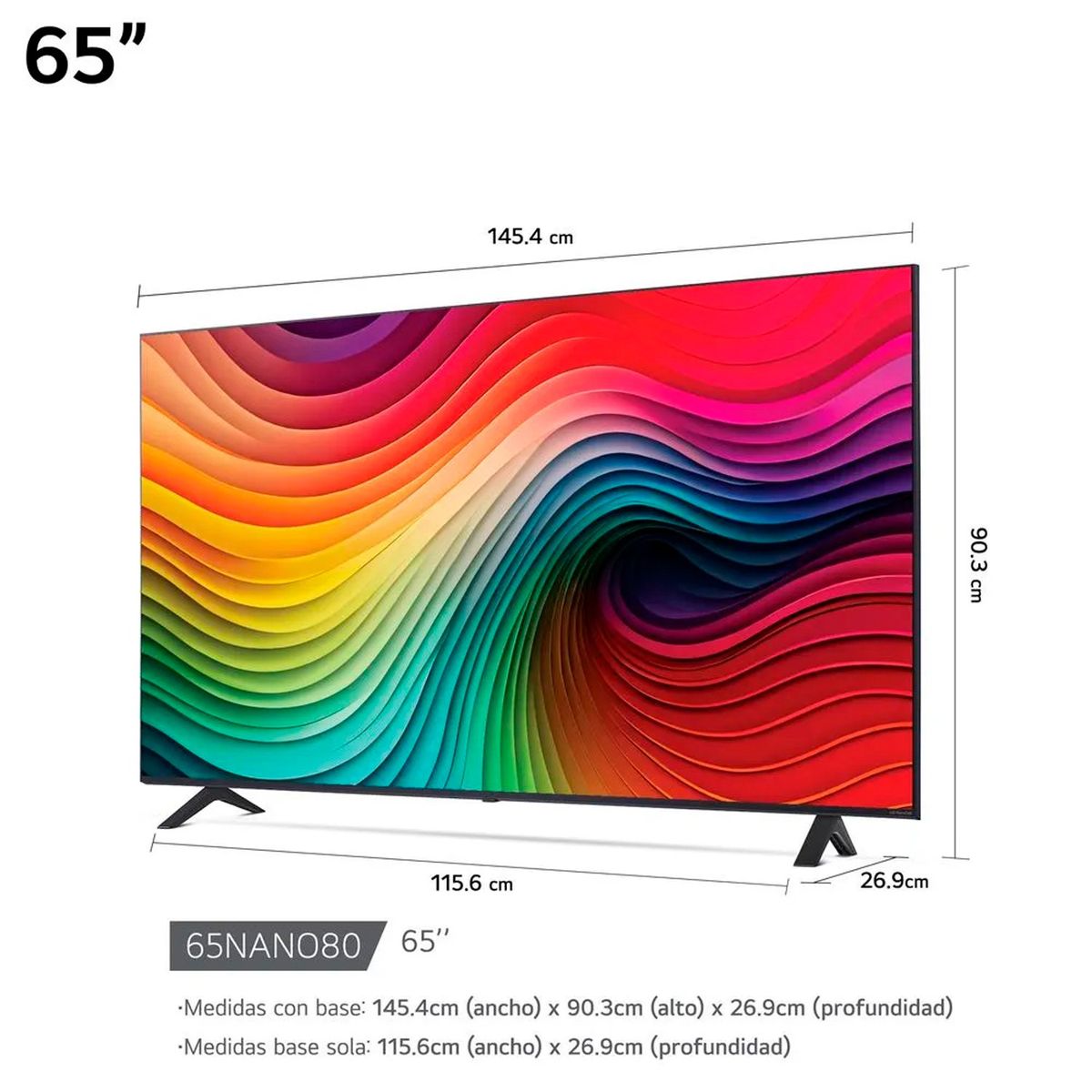 LG - Televisor LG NanoCell 65 UHD 4K ThinQ AI 65NANO80TSA