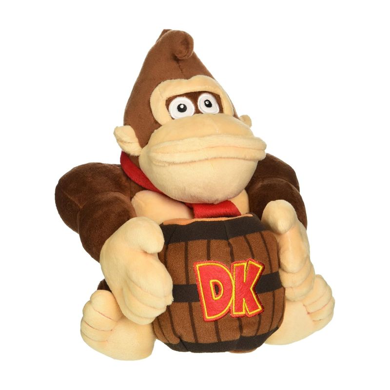 LITTLE BUDDY - Donkey Kong con Barril - Peluche Super Mario Bros Nintendo