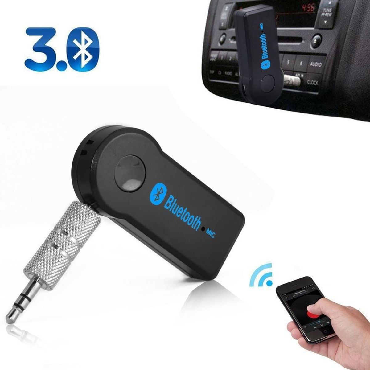 GENERICO - Convertidor Bluetooth Para Auto Parlante Adaptador Recepto