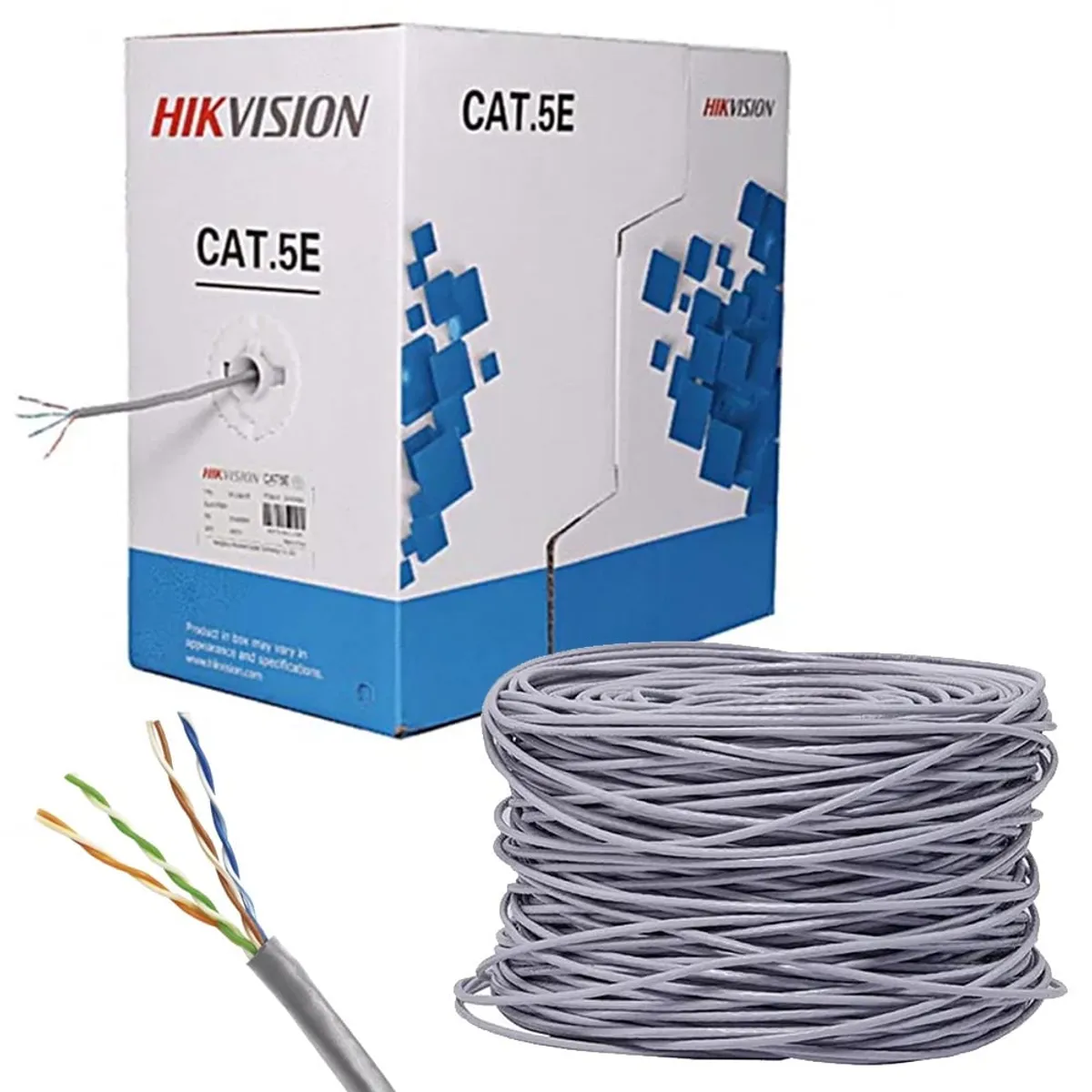 HIKVISION - Rollo Cable de cobre Cat 5e HIKVISION DS-1LN5E EE AWG 25 305 metros