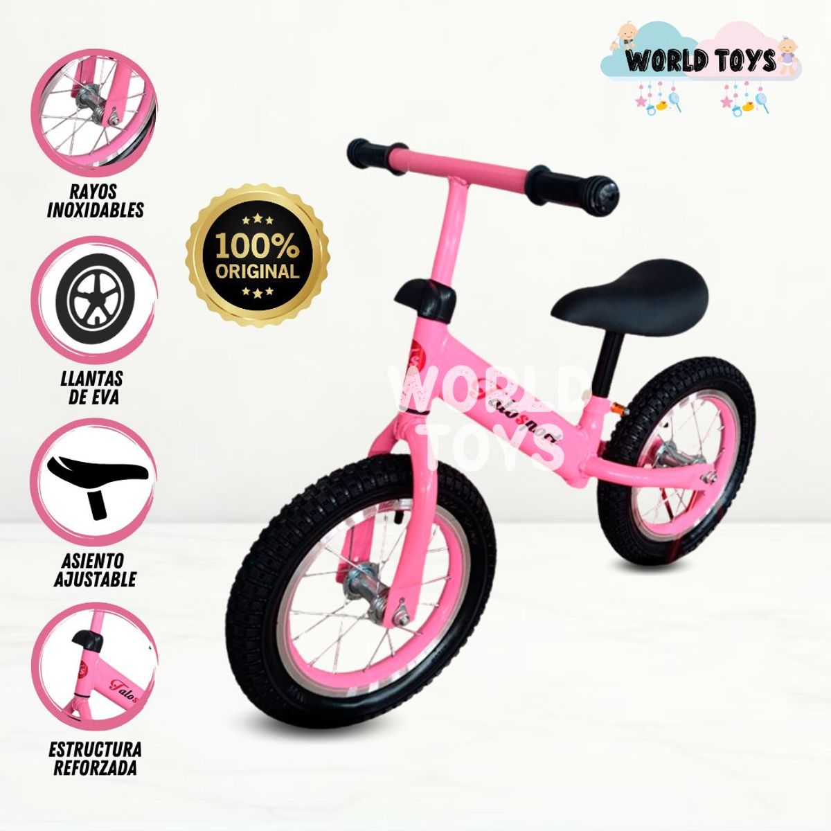 BABY - Bicicleta De Equilibrio «THALOS TALL» Pink
