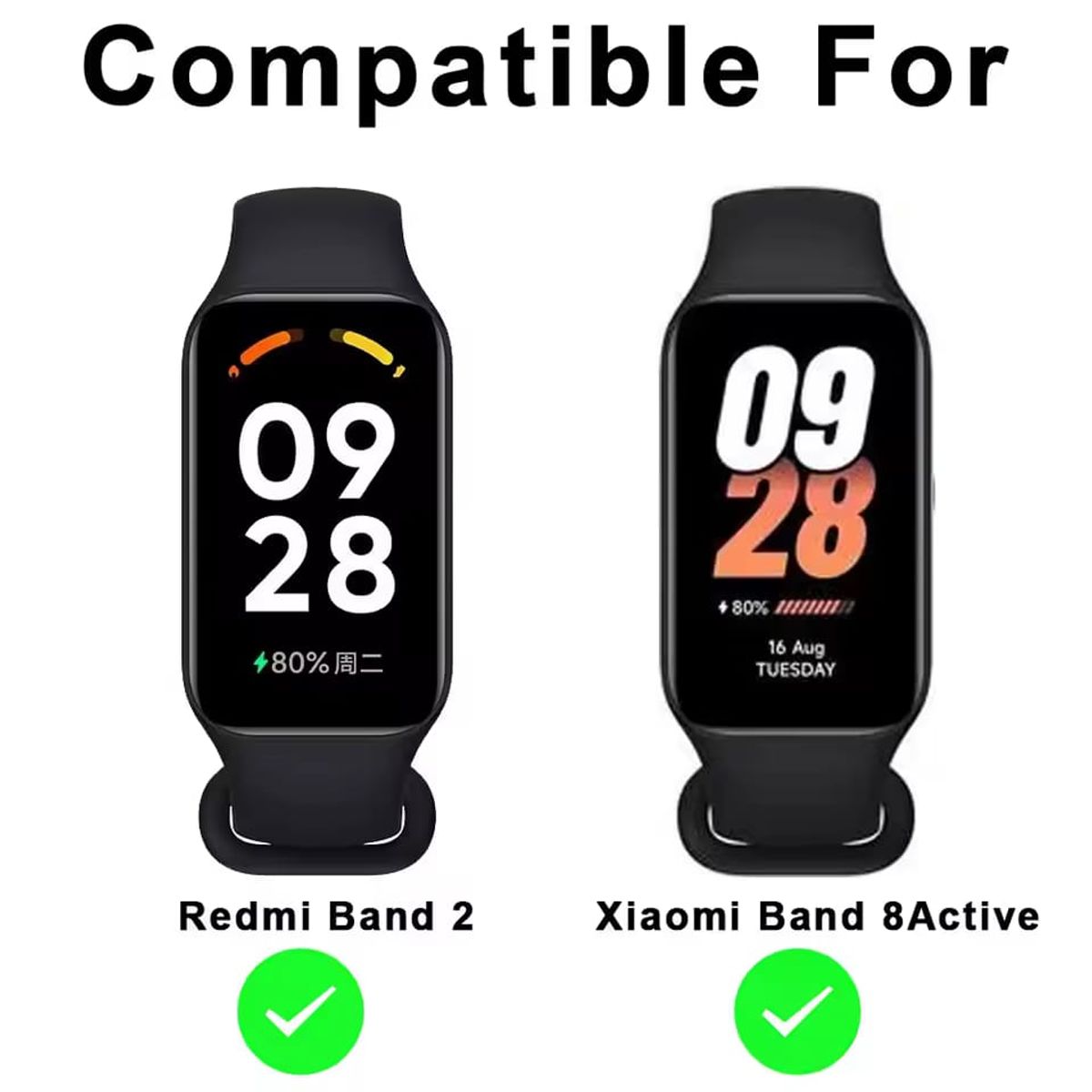 GENERICO - Correa de Nylon Para Redmi Band 2 y para Xiaomi Band 8 Active Multicol