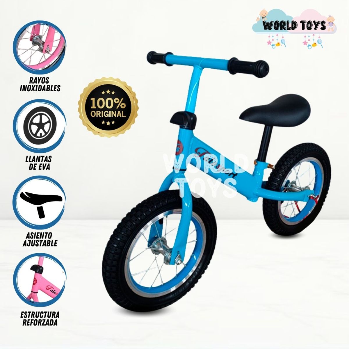 BABY - Bicicleta De Equilibrio «THALOS TALL» Sky Blue