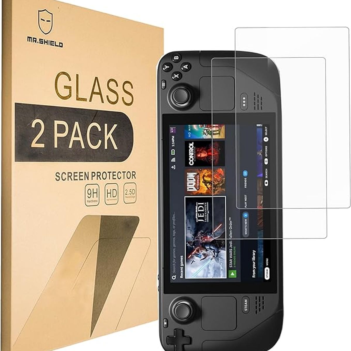 GENERICO - Protector Pantalla Mica de vidrio Templado Steam Deck Oled 2023 x2 uni