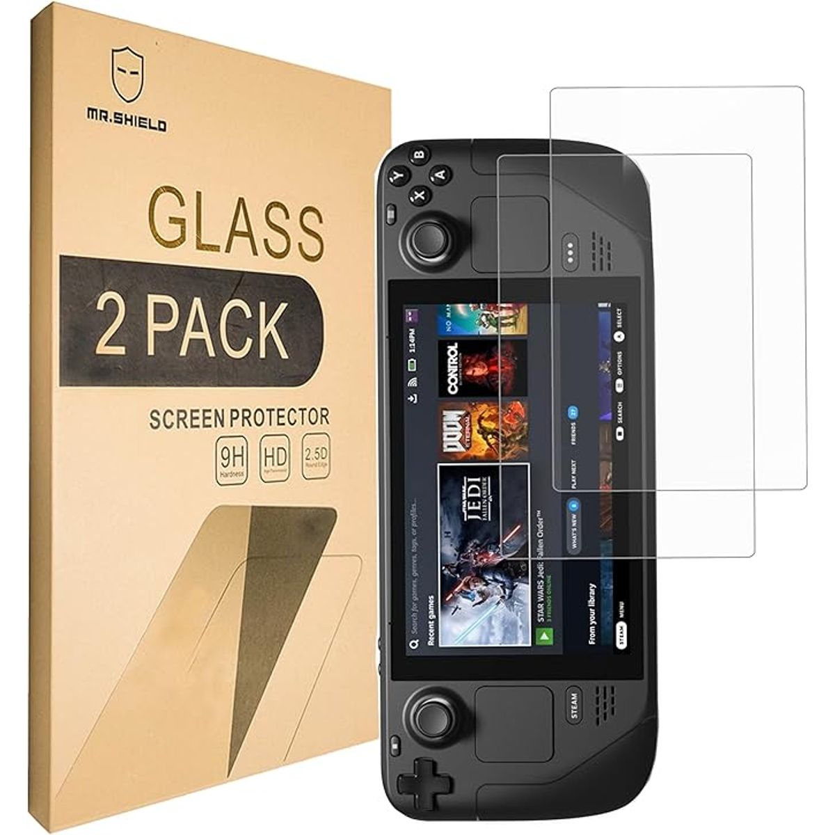 GENERICO - Protector Pantalla Mica de vidrio Templado Steam Deck Oled 2023 x2 uni