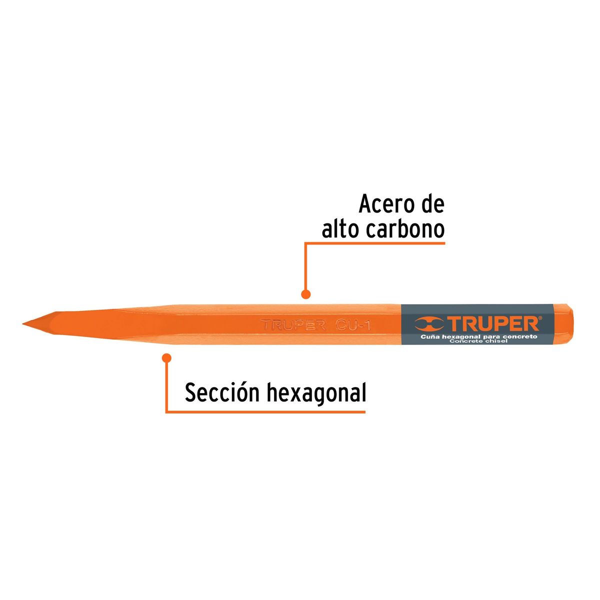 Cuña para concreto de 1 Truper, marca Truper - Foto 2
