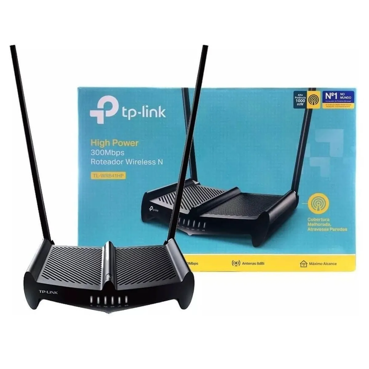TP LINK - Router TP-LINK 300 Mbps TL-WR841NHP 9dBi 2 antenas rompe muros wifi